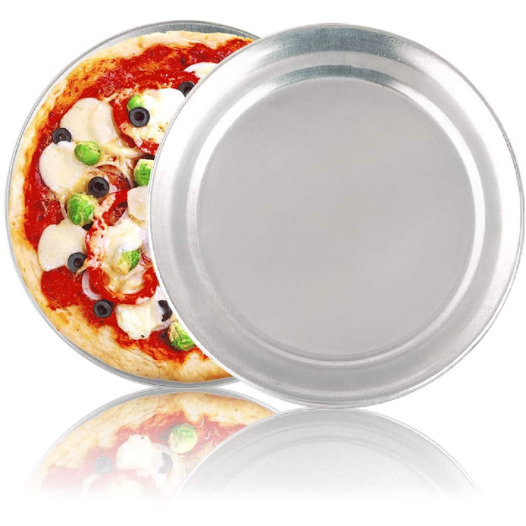 lameishuju 2 Pack NonStick Pizza Pan Bakeware, 8 Inch Pizza Tray Aluminum Round Pizza Baking